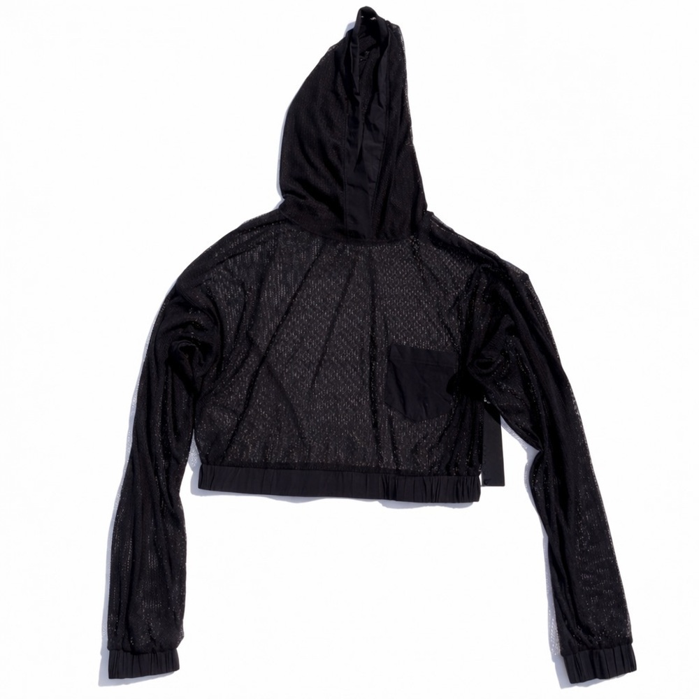 Mono B Black Mesh Cropped Hoodie – NWT – Size Medium